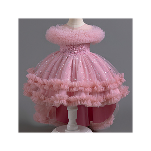 Princesse élégante robe formelle filles adolescents enfants mariage robe de fête de noël avec paillettes volants en mousseline de soie pour <span class=keywords><strong>demoiselle</strong></span> <span class=keywords><strong>d</strong></span>'<span class=keywords><strong>honneur</strong></span> - Product Image 1
