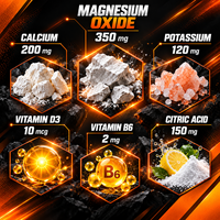 Tablet Minuman Efervecent Magnesium 350mg Potensi Tinggi dengan Kalsium Vitamin D3 Elektrolit Pasokan Grosir Massal