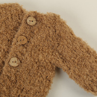 Ensemble bonnet et barboteuse tricotés pour nouveau-né, motif ours, accessoires de photographie, vêtements pour bébé