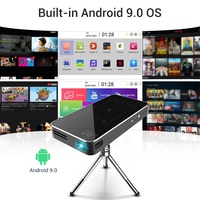 El más nuevo 4K 3D Android 9,0 Smart WiFi 5G Mini portátil LED DLP proyector Home Theater Outdoor Camping para Smartphone