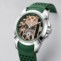 Reloj Deportivo para Hombre de 44 mm con Correa de Silicona, Cristal Reforzado con Minerales, Esfera Luminosa, Resistente al Agua, Diseño Hueco de Cuarzo