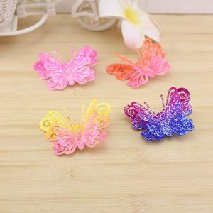 Bonita pinza para el pelo con forma de mariposa, 12 cm, color degradado, con purpurina, para uso diario de niños - Product Image 3