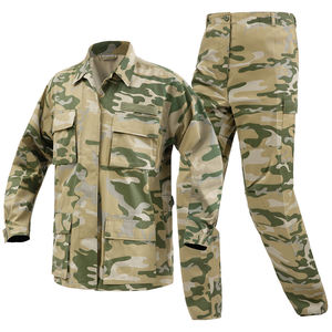 BDU 스타일의 야외 전투 사냥 세트 옐로우 그린 정글 카모 재킷과 바지 거친 립 스톱 면 폴리에스터 블렌드 - Product Image 1