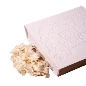 Logo embossed high quality cardboard magnetic box with logo stamping for Weeding chocolate snack sweet sugar packaging