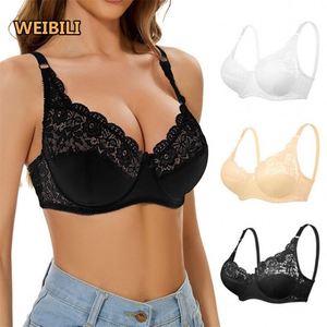 Bralette Sexy monopezzo da <span class=keywords><strong>donna</strong></span> Push-Up in pizzo grande tazza E reggiseni traspiranti taglie forti <span class=keywords><strong>donna</strong></span> taglia 42 - Product Image 1