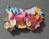 Aimant de réfrigérateur en bois personnalisable Pays Maison Souvenir parfait Danemark Chicago Boston Las Vegas Hawaii Amérique-pour cadeaux