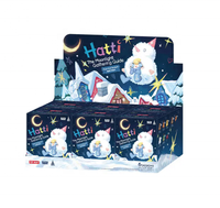 Vente en gros de figurines authentiques POPMART Hatti Blind Box, série Moonlight Collection, poupée en peluche porte-clés