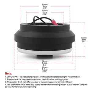 Adaptador de <span class=keywords><strong>volante</strong></span> de cubo corto de aluminio 110H cubierta de cuero de estilo de carreras para <span class=keywords><strong>Honda</strong></span> <span class=keywords><strong>Civic</strong></span> Integra Accord-Sports Car CTS FIT - Product Image 6