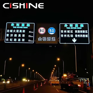 Cishine Yüksek Kaliteli LED Güvenlik Kırmızı Yeşil Mavi Oklu Trafik Yönü Yansıtıcı Uyarı Su Geçirmez Yuvarlak Trafik İşareti - Product Image 2