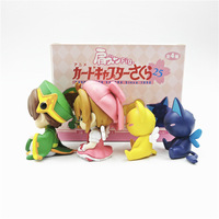 4 unids/set venta al por mayor Blindbox 4-5CM Card Captor Sakura Figura de plástico Anime Mystery Bag caja ciega figuras conjunto figura de Anime