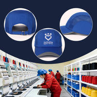 Casquette de sport en maille à 5 panneaux avec broderie 3D, coupe-vent et cordon de serrage, idéale pour la pêche et la course en extérieur - Ajustable