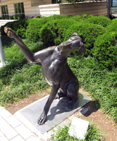 Statue de grand danois en Bronze, Sculpture de chien bouledogue français, décoration de maison en grande taille, vie en plein air