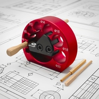 QS Woodworking Gabarit de fabrication de chevilles réglable à 8 trous avec lames en carbure pour perceuse électrique, pour la fabrication de tiges de cheville, DIY OEM QS5831, Garantie 3 ans