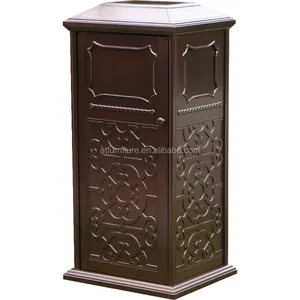 Outdoor Aluminum Sturdy Dustbin Recycling Bin For Backyards And Outdoor Patios