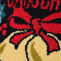 Housse de coussin décorative en tricot avec motif animal de dessin animé, clochettes de Noël, pour la maison et l'hôtel, design personnalisable, 100% polyester