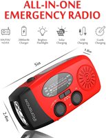 2000Mah Weer Radio Draagbare Am Fm Radio Met Power Bank Functie Voor Outdoor Kamperen, Met Zaklamp En Leeslamp