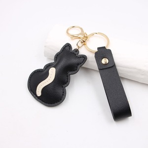 Pu Leather Cartoon Small Animal <b>Keychain</b> Bag Pendant Cute Cat Keyring Charm - Product Image 5