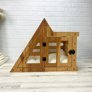 Modern Dog/Cat Crate Wooden Dog Kennel Furniture Indoor Dog Bed Wooden Pet House