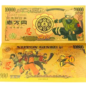 14 типов японского аниме удзумаки нарупальцы 10000 иен золотые счастливые банкноты для классических детских карт памяти