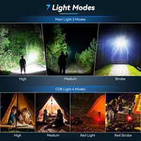 Lampe Torche LED Ultra Puissante 100 000 Lumens, Lumière Super Brillante, XHP70 90, Tactique, Étanche et Rechargeable