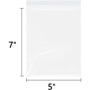 Clear Zipper <b>Bags</b> 5x7 1000 <b>Pack</b> Resealable Food Grade Plastic For Cards Bakery Treats Storage Travel - Product Image 2