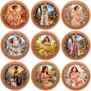 Medalla de Cobre Puro 999 de 1 Troy oz, Colorida, con Relieve, Escena Costera con <span class=keywords><strong>Border</strong></span> <span class=keywords><strong>Collie</strong></span> y Doncella, Recuerdo Coleccionable - Product Image 4