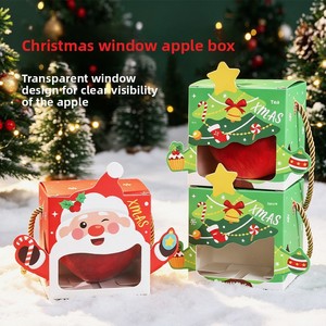 Caja de Papel para Dulces, Galletas y Chocolate con Diseño de Ventana de Cartón Blanco para Regalo de Navidad, Nochebuena - Product Image 5