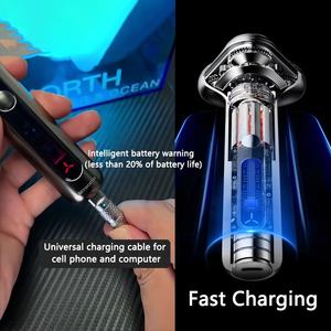 Afeitadora Eléctrica Portátil Skyworth con Carga USB 2 en 1, Recortadora de Vello Nasal, Máquina de Afeitar de <span class=keywords><strong>3</strong></span> Cuchillas para el Cuerpo Masculino - Product Image 4