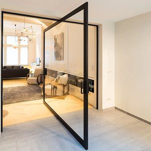 <span class=keywords><strong>Puerta</strong></span> Pivotante Exterior de <span class=keywords><strong>Aluminio</strong></span> D-TOP NFRC NAMI, Resistente al Viento, Doble Acristalamiento, con Malla de Seguridad para <span class=keywords><strong>Terraza</strong></span> de Villa - Product Image 2