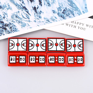 Resina Baloncesto Deporte FlatBack Resina Encantos Cabujón para <span class=keywords><strong>Slime</strong></span> Filler Kid DIY Teléfono móvil Horquilla Llavero Decoración Artesanía - Product Image 4