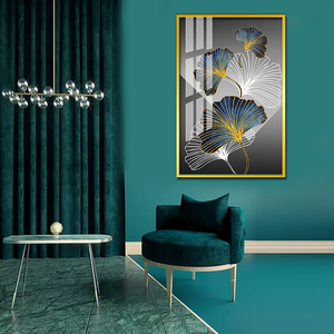 Pintura de Acuarela de Hojas de Naturaleza Muerta de Alta Calidad, Marca Pango, Decoración de Porcelana de Cristal de Lujo, Marco de Aluminio, Origen Zhejiang - Product Image 6