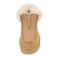 Bottes d'hiver en cuir véritable mi-mollet pour hommes et femmes, chaudes, rembourrées, avec mousse à mémoire de forme, confortables et à fermeture éclair – Vente en gros