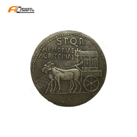 Collection de pièces de monnaie romaines anciennes en cuivre plaqué argent avec logo personnalisé en métal ancien rétro artisanat