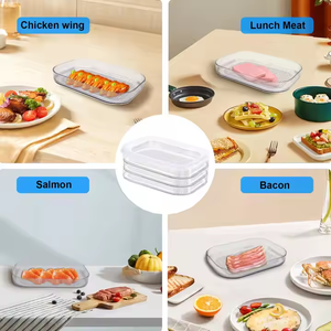 Boîte de rangement alimentaire à 3 couches avec couvercles pour charcuterie et fromages, sans BPA, organisateur de réfrigérateur, contenants transparents pour préparation de repas - Product Image 6