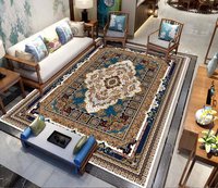 Tapis de salon de luxe pour la décoration de la maison, fabriqué à la machine, en polyester, écologique et adapté aux animaux domestiques