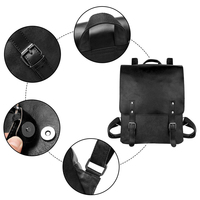 Mochila Premium Vintage de Cuero Impermeable Antirrobo para Portátil con Puerto USB, Gran Capacidad, Unisex, para Viajes, Escuela, Trabajo y Fines de Semana