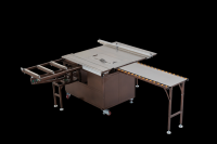 Scie à table coulissante professionnelle portable FsBoling BL-A6 pour le travail du bois avec double lame et composant moteur central multifonctionnel