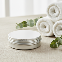 Pot cosmétique rond en aluminium de 100 ml avec bouchon à vis - Emballage réutilisable pour rouge à lèvres et soins de la peau, couleur argent, directement de l'usine