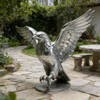 Sculpture d'aigle en acier inoxydable finition miroir, sculpture d'aigle en acier inoxydable, statue à vendre