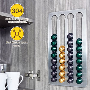 Stockage de support de dosette de café monté sur le réfrigérateur armoires murales support de dosette de café <span class=keywords><strong>pour</strong></span> <span class=keywords><strong>Capsules</strong></span> <span class=keywords><strong>Nespresso</strong></span> Vertuo - Product Image 4