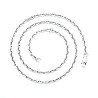 Vente en gros de colliers de bijouterie fine personnalisés chaînes croisées collier de chaîne de câble en fil d'argent sterling 925