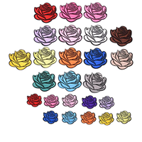 Lot de 20 couleurs de petites fleurs brodées thermocollantes en sequins et perles faites à la main pour chapeaux, vêtements, sacs et tissus en jean pour femmes