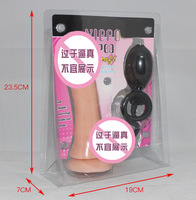 Vente en gros de Dildo gonflable réaliste en silicone pour femmes, de couleur marron et noir, de grande taille
