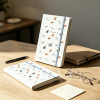 Carnet en cuir A5 mini sur le thème de la guérison avec reliure cousue et portabilité facile – Idéal comme cadeau