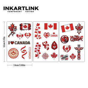 สติกเกอร์สัก<span class=keywords><strong>ลาย</strong></span>ชั่วคราว<span class=keywords><strong>ลาย</strong></span>ใบเมเปิ้ล 3 ชิ้น กันน้ำ สำหรับแฟนบอล ประเทศแคนาดา ประเทศจัดการแข่งขันฟุตบอลโลก 2026 - Product Image 4