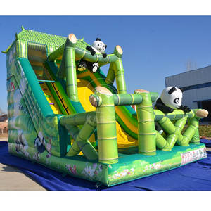 Castillo Inflable Comercial con Tobogán, Diseño de <span class=keywords><strong>Panda</strong></span> y Bambú, Parque Infantil Exterior para Niños, Ideal para Eventos de Carnaval - Product Image 1