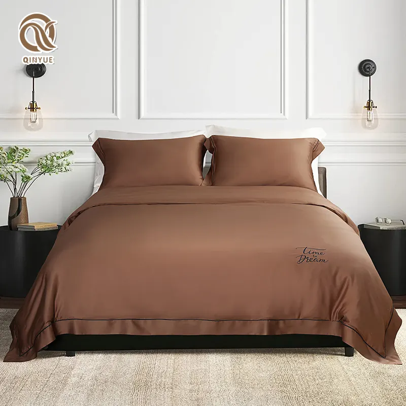 थोक इको फ्रेंडली बेडशीट कार्बनिक बांस बिस्तर शीट सेट करें रानी आकार के ठोस रंग बांस शीट सेट आपूर्तिकर्ता