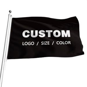 100D Polyester Good Quality Best Price Any Logo Any Design Any Size Blue Red Custom Flags <b>Banners</b> - Product Image 1