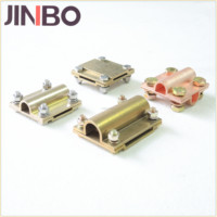 Conector de Tierra Redondo de Latón Estañado para Cable, Abrazadera para Cables de Cobre de 16mm², 25mm², 35mm², Protección contra Rayos