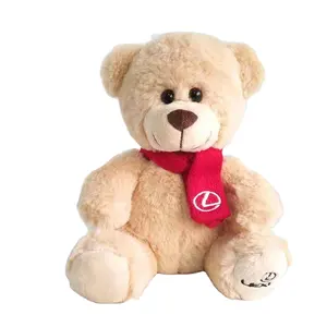 1 pack teddy bears Suppliers-Custom logo stuffed animal toys plush teddy bear with scarf